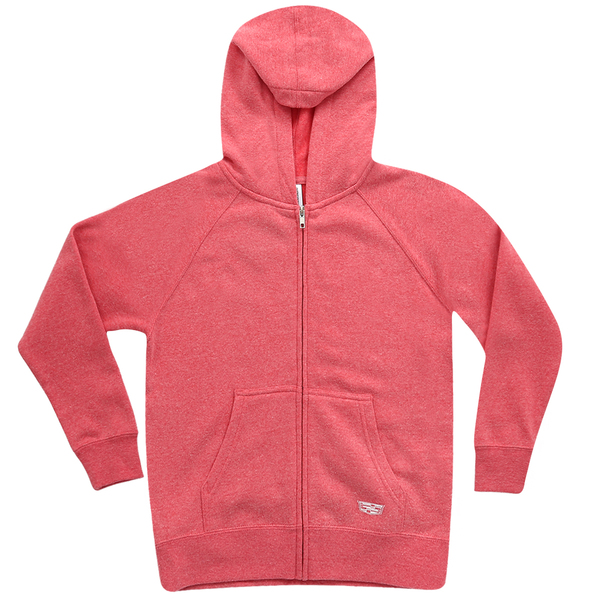 Cadillac Youth Full Zip Hoodie-Pomegranate